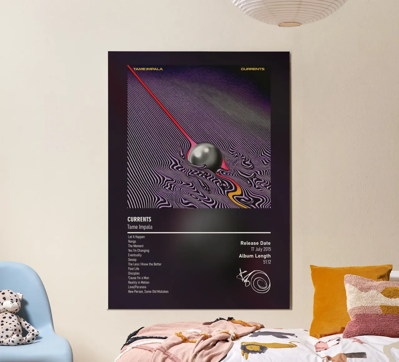 Currents By Tame Impala (Kevin Parker) alluminio dibond da DGUnder