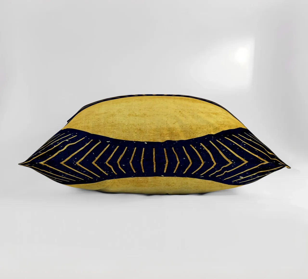 Golden sun decorative cushion by Adam Bican