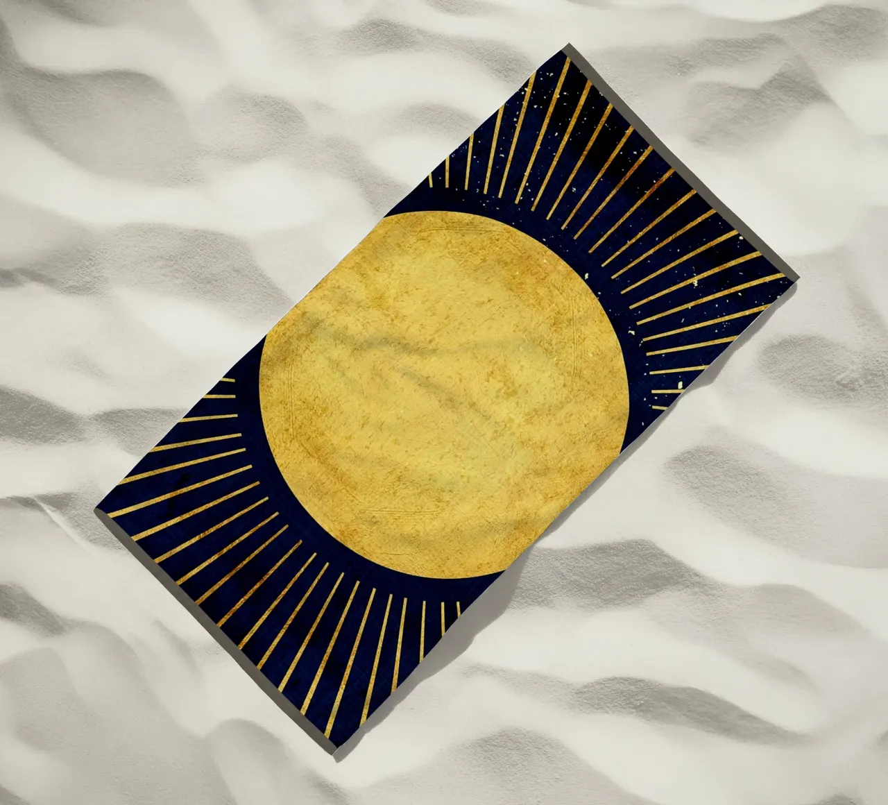 Golden sun beach towel by Adam Bican