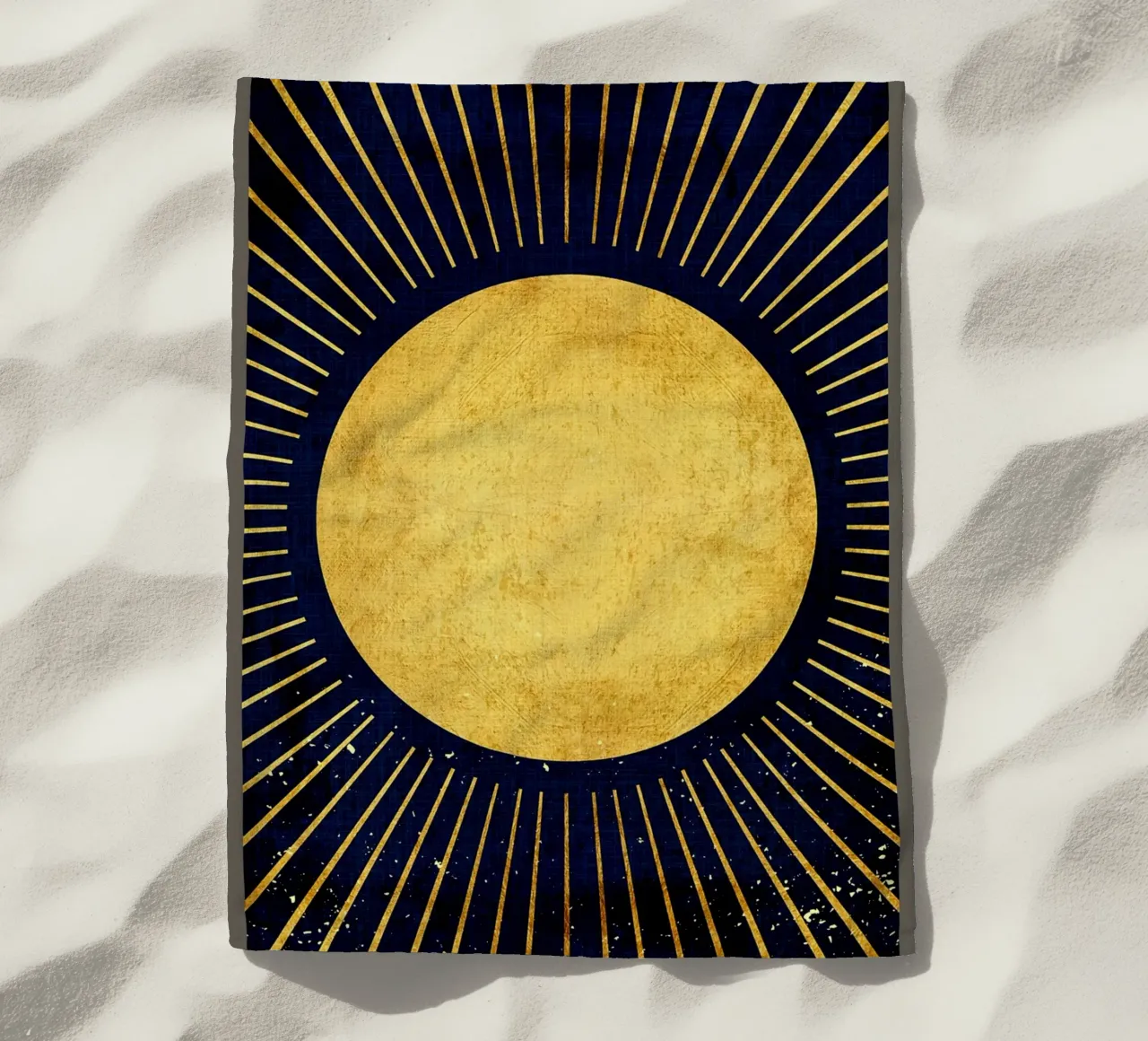 Golden sun beach towel by Adam Bican