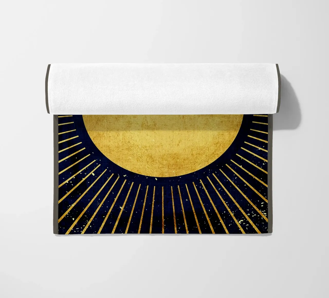 Golden sun beach towel by Adam Bican