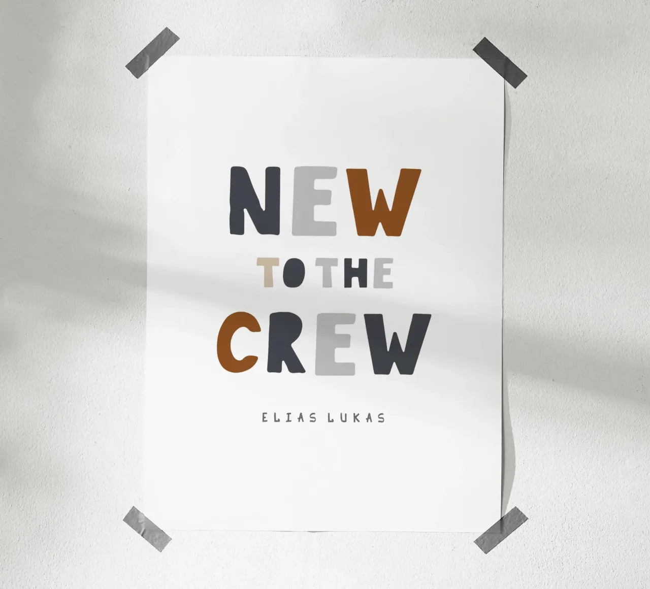 Crew poster con telaio in alluminio da Kartenliebe