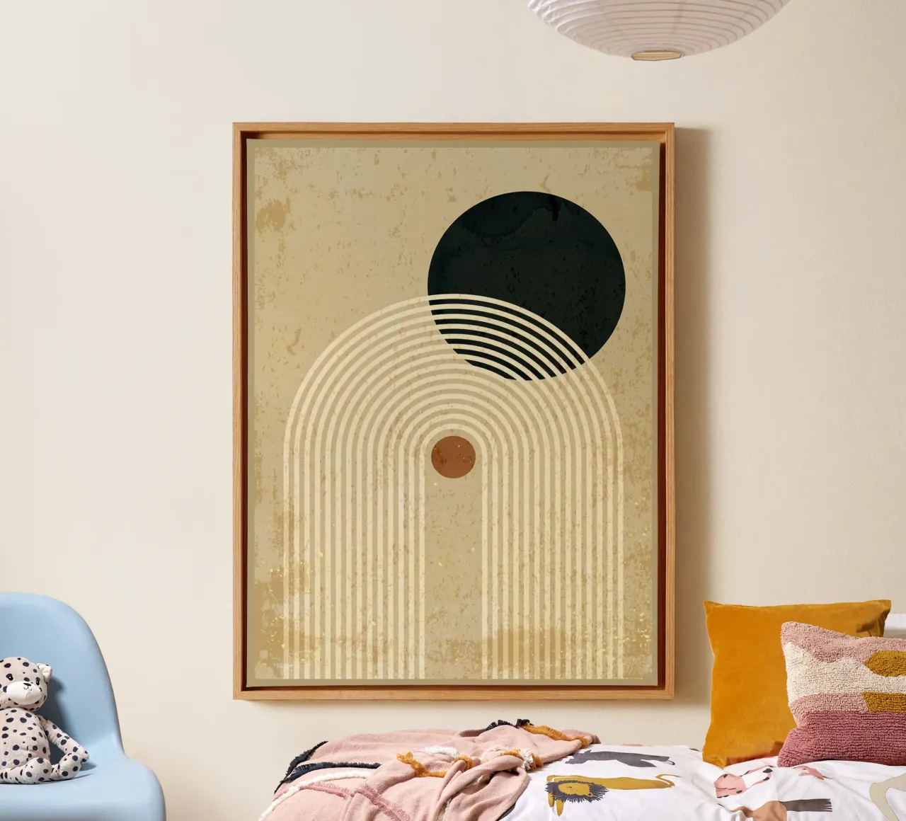 Forme geometriche tela con Cornice a cassetta da Adam Bican