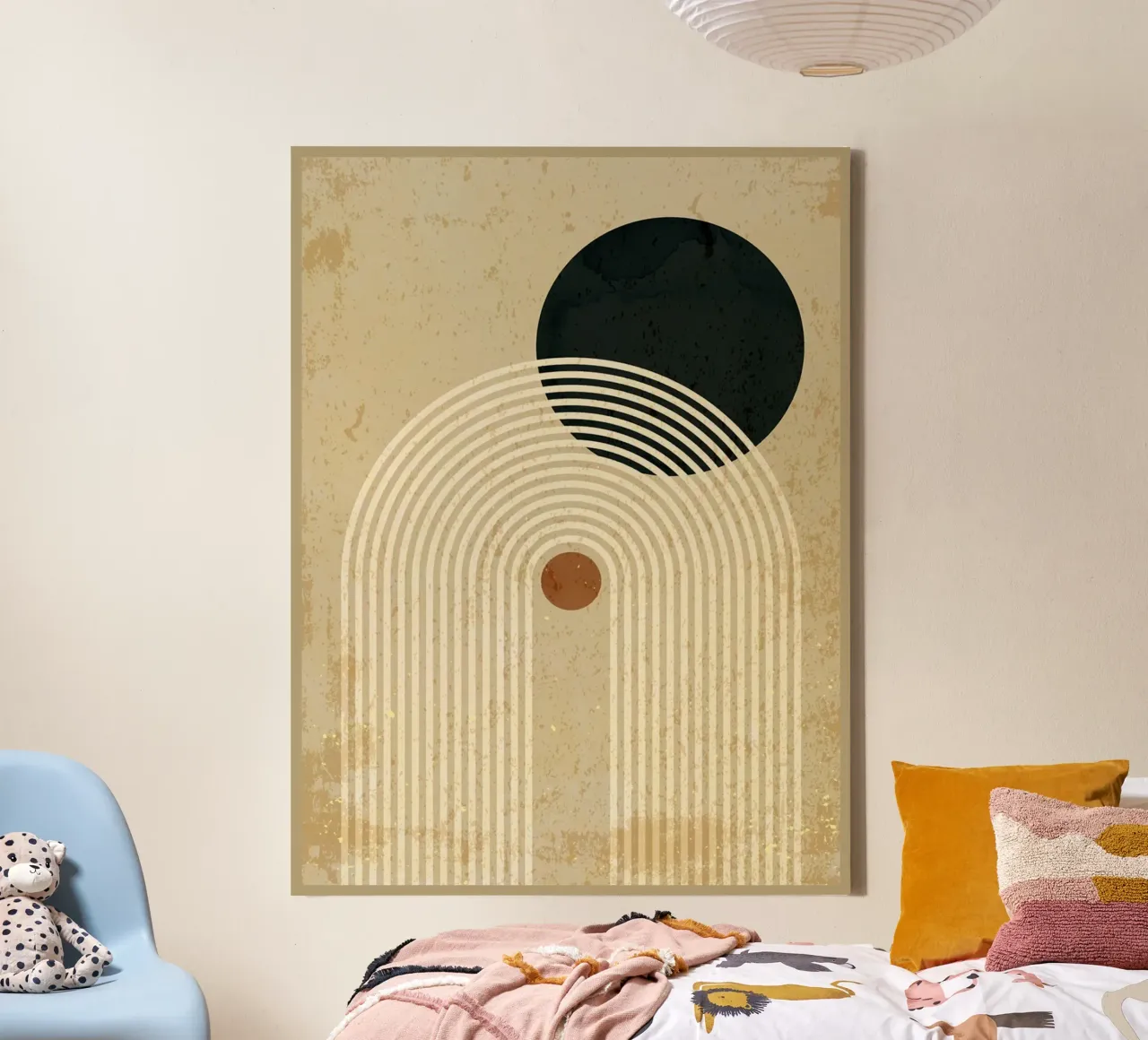 Forme geometriche tela con Cornice a cassetta da Adam Bican