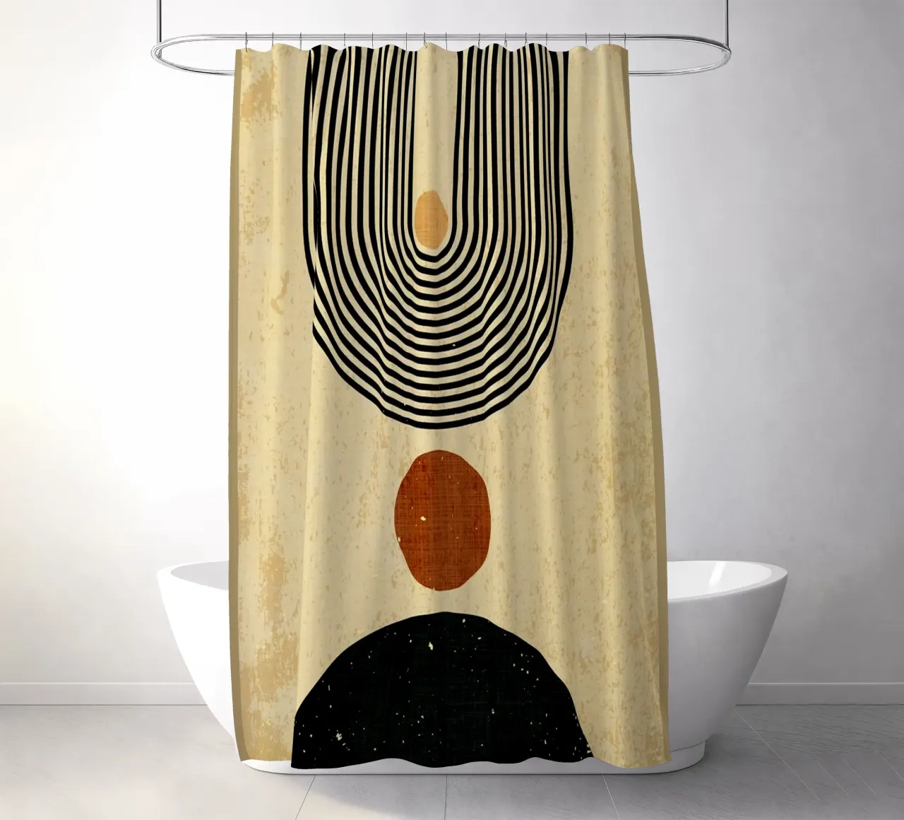 Forme geometriche tenda da doccia da Adam Bican
