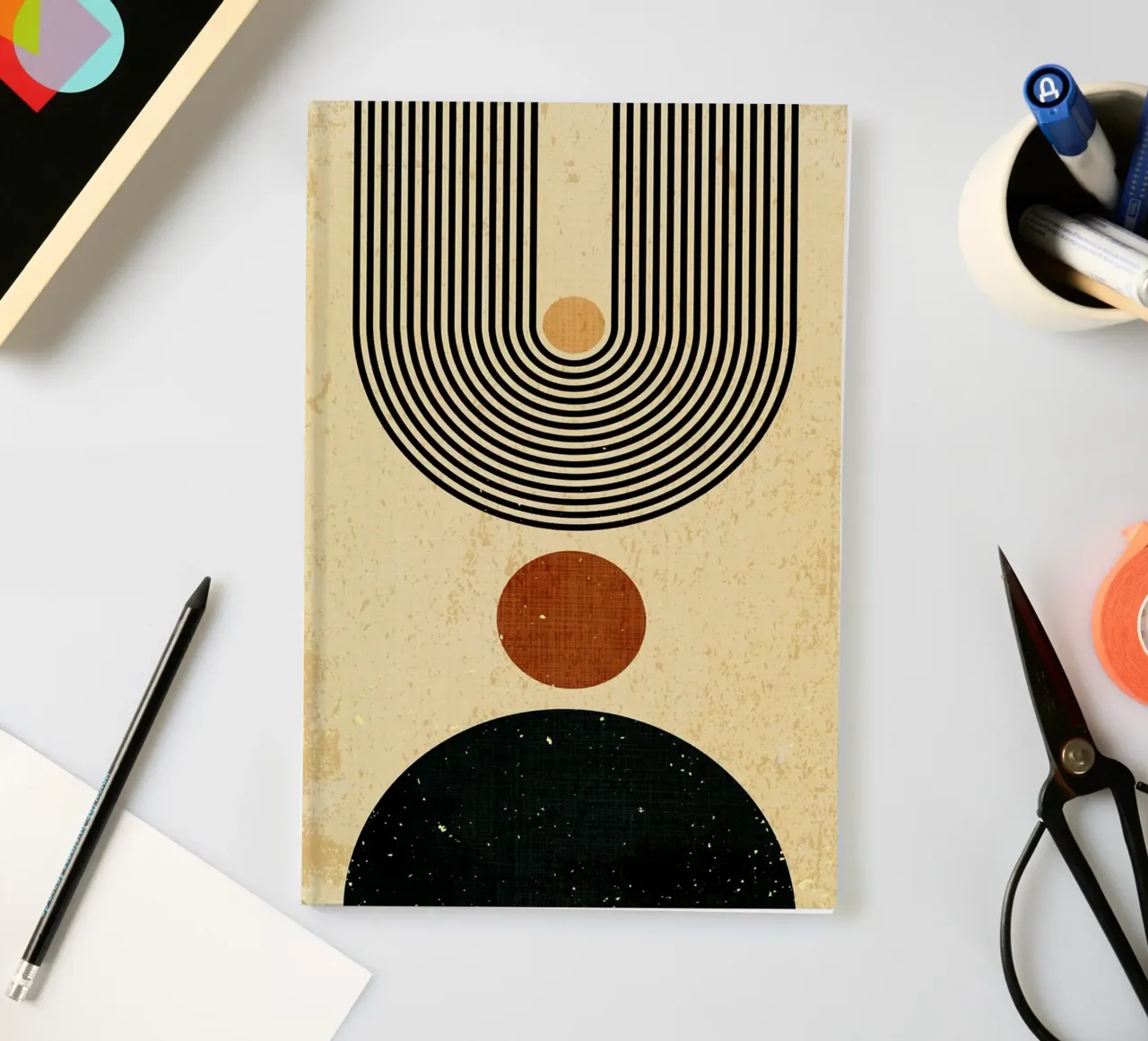 Geometric shapes notebook by Adam Bican
