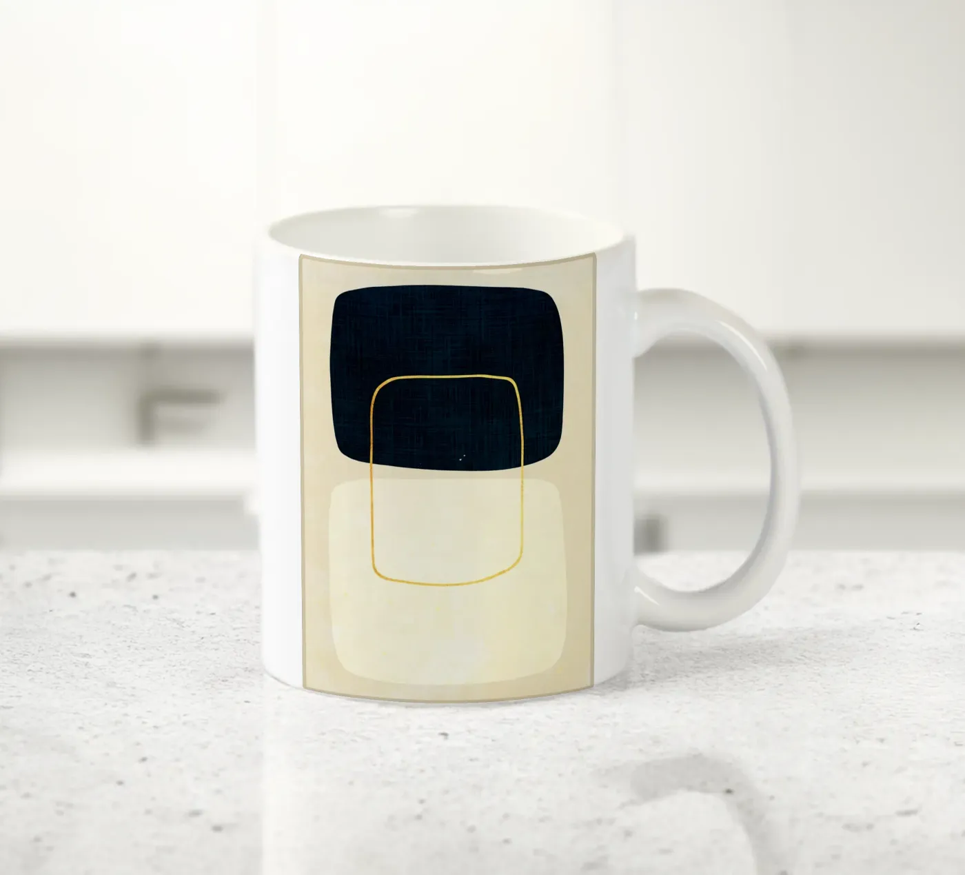 Expressive forms ceramic mug by Adam Bican