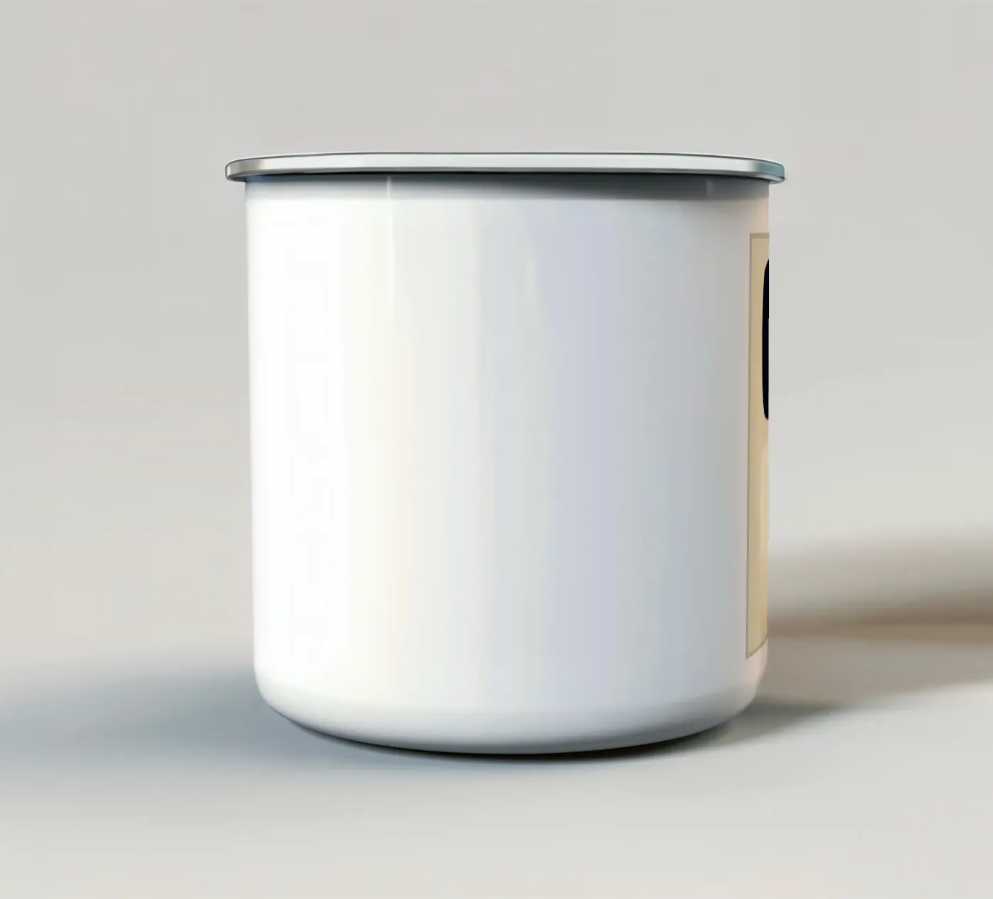 Expressive forms enamel mug by Adam Bican