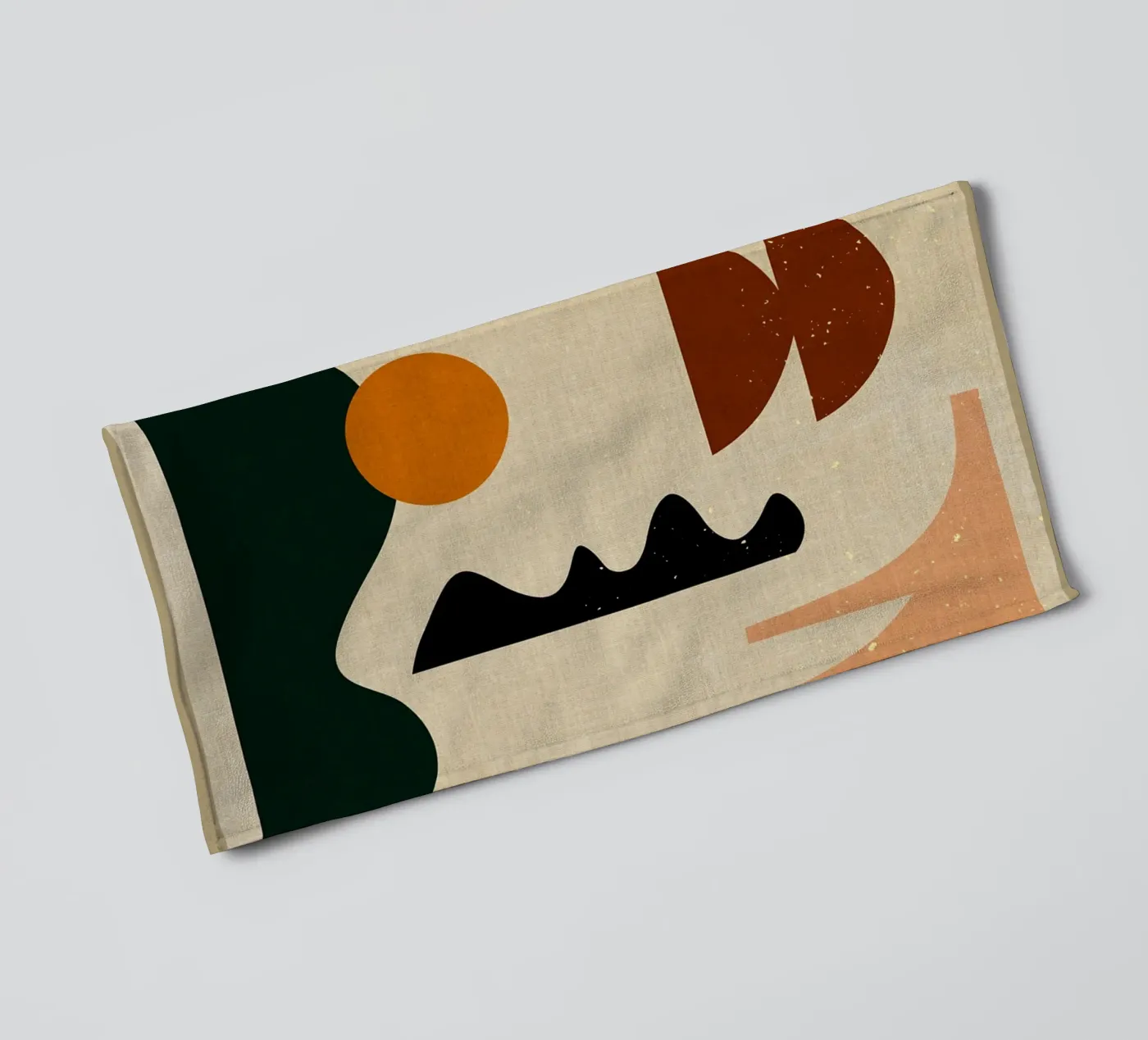 Expressionist shapes towel by Adam Bican