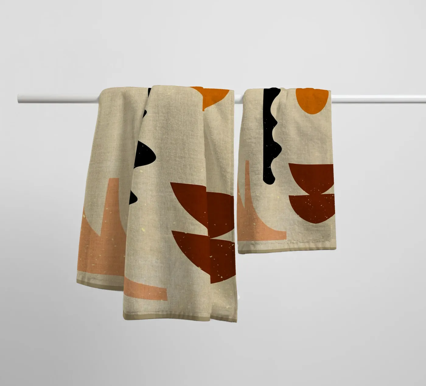 Expressionist shapes towel by Adam Bican