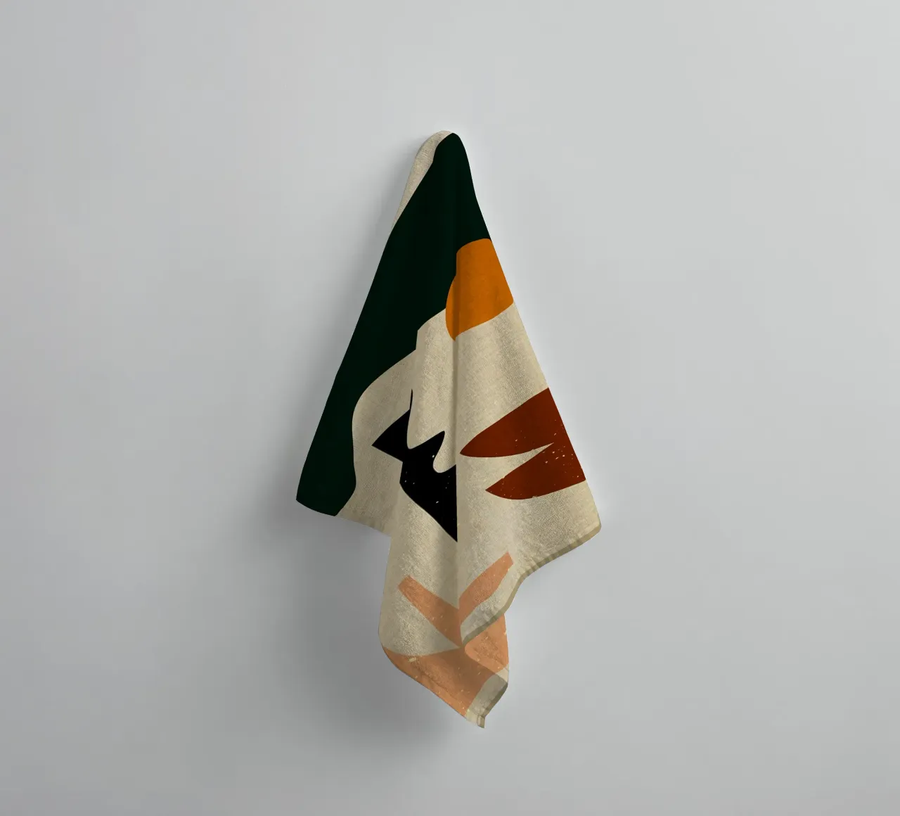 Expressionist shapes towel by Adam Bican