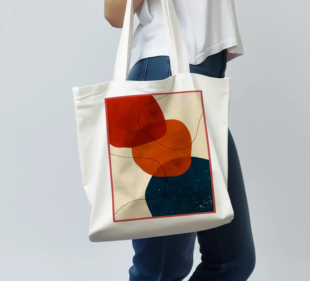 Expressionistischer Boho Jutebeutel von Adam Bican