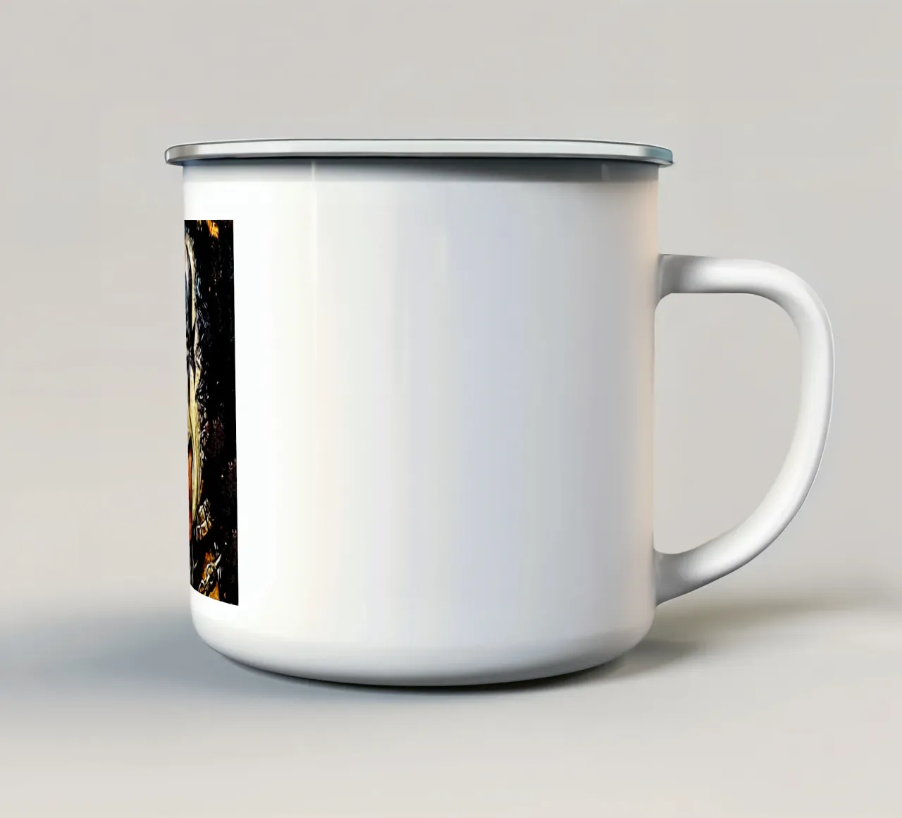 Bacio Lienzo tazza in smalto da music soul