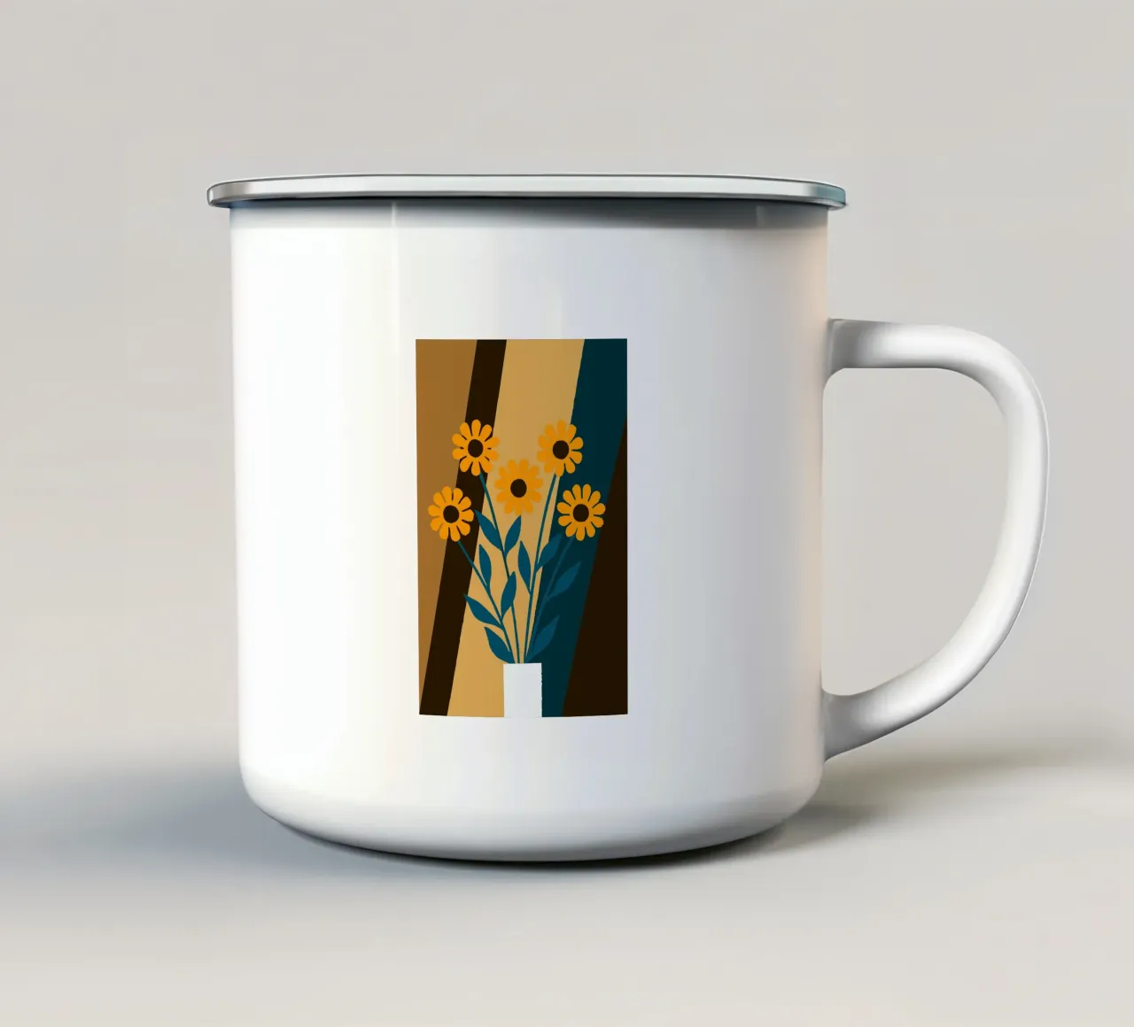 Bellissimo vaso di fiori tazza in smalto da TRENDY POSTER SHOP