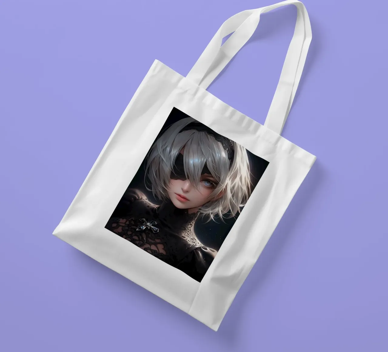 2B Nier Automata borsa in juta da Fleur de Lys