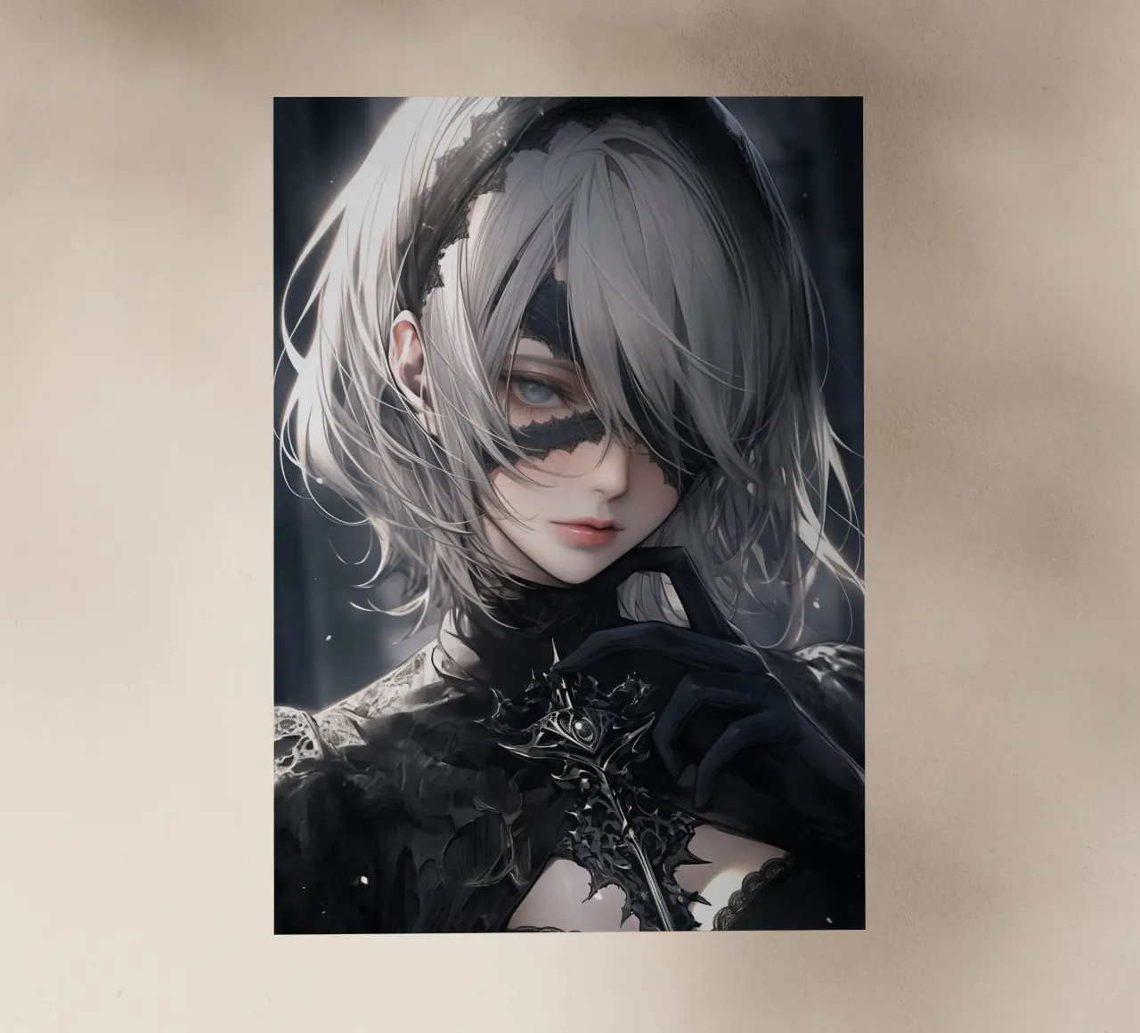 2B Nier Automata pellicola backlit da Fleur de Lys