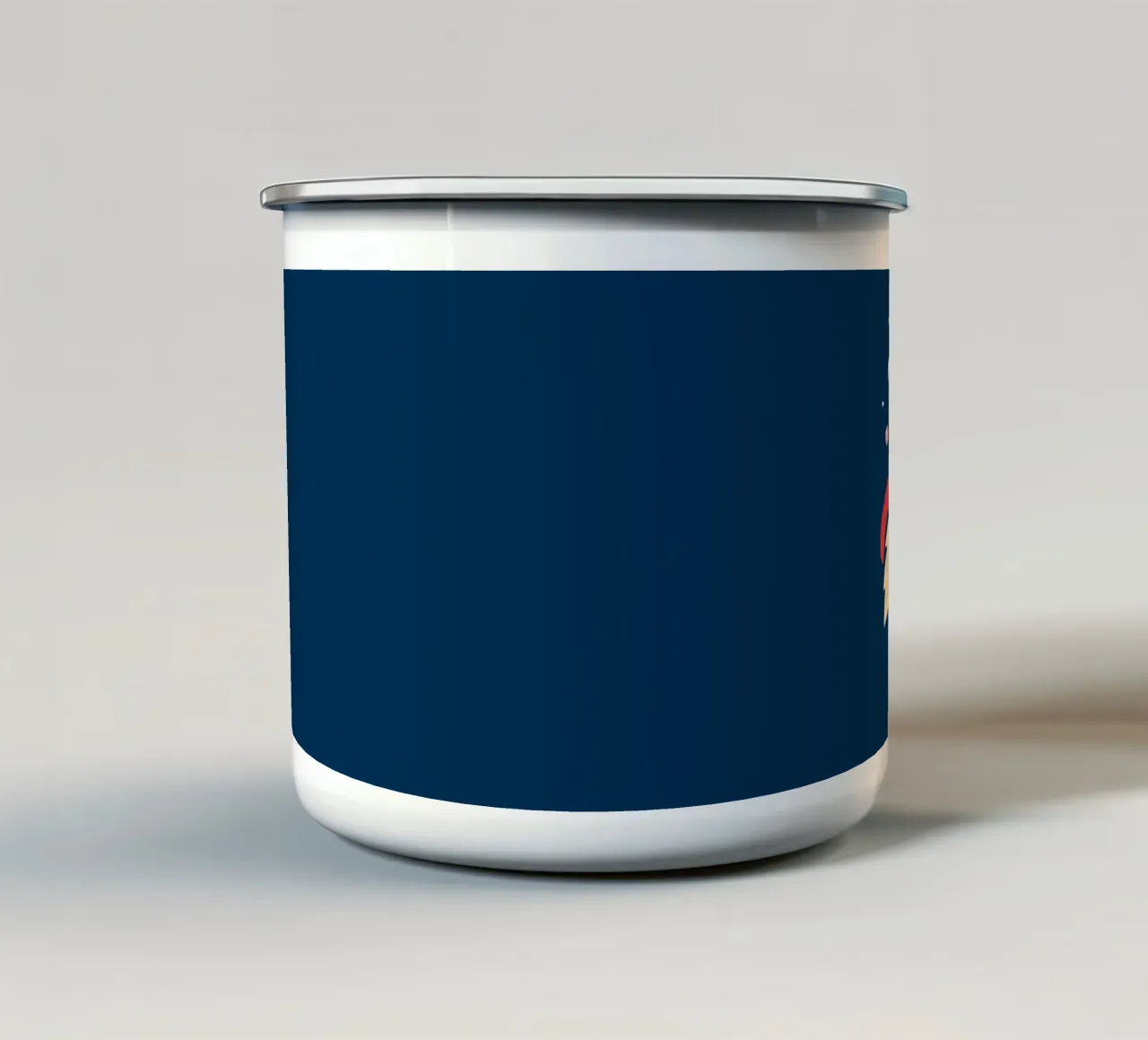 Rakete taza de esmalte de Kartenliebe