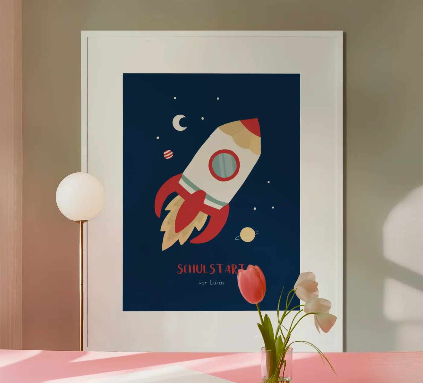 Rakete poster by Kartenliebe