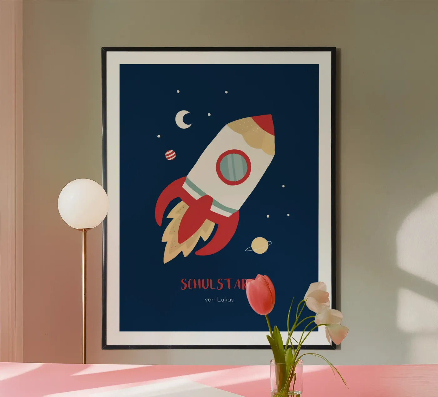 Rakete poster by Kartenliebe