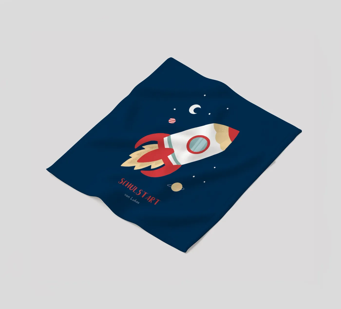 Rakete Fleecedecke von Kartenliebe