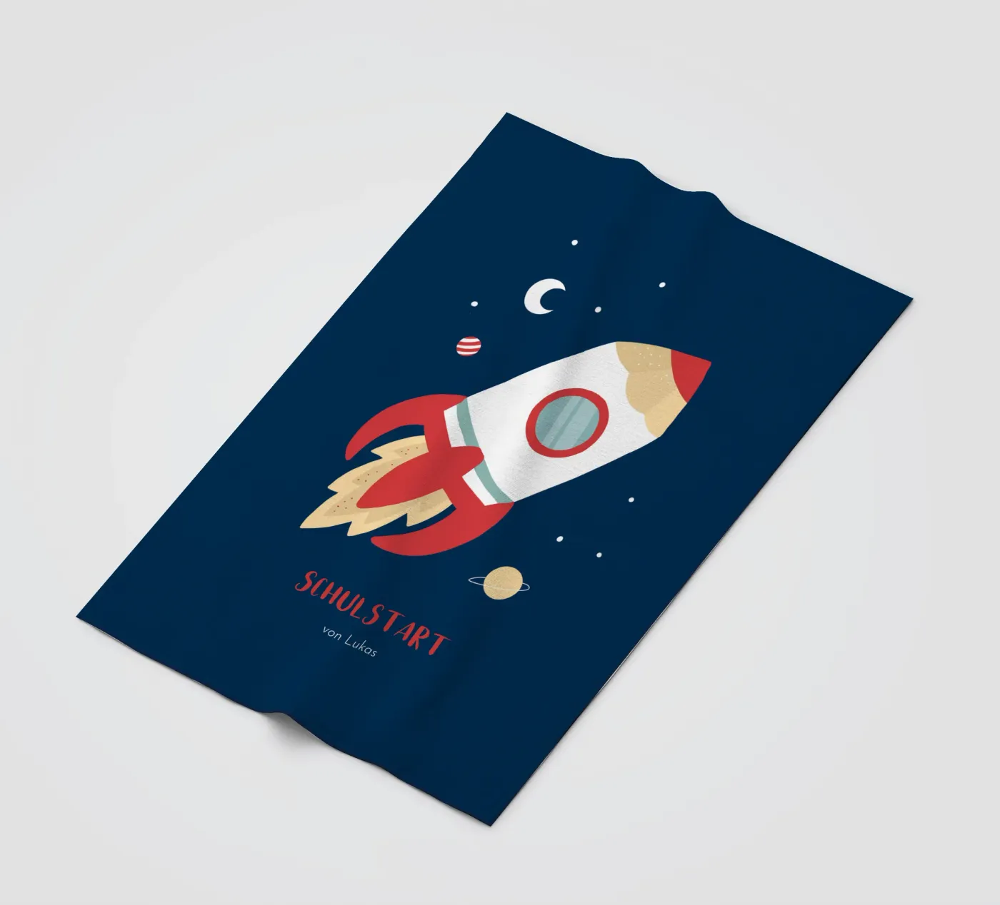 Rakete Fleecedecke von Kartenliebe