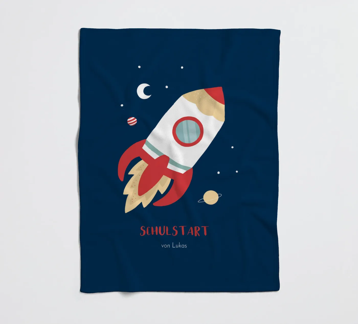 Rakete Fleecedecke von Kartenliebe