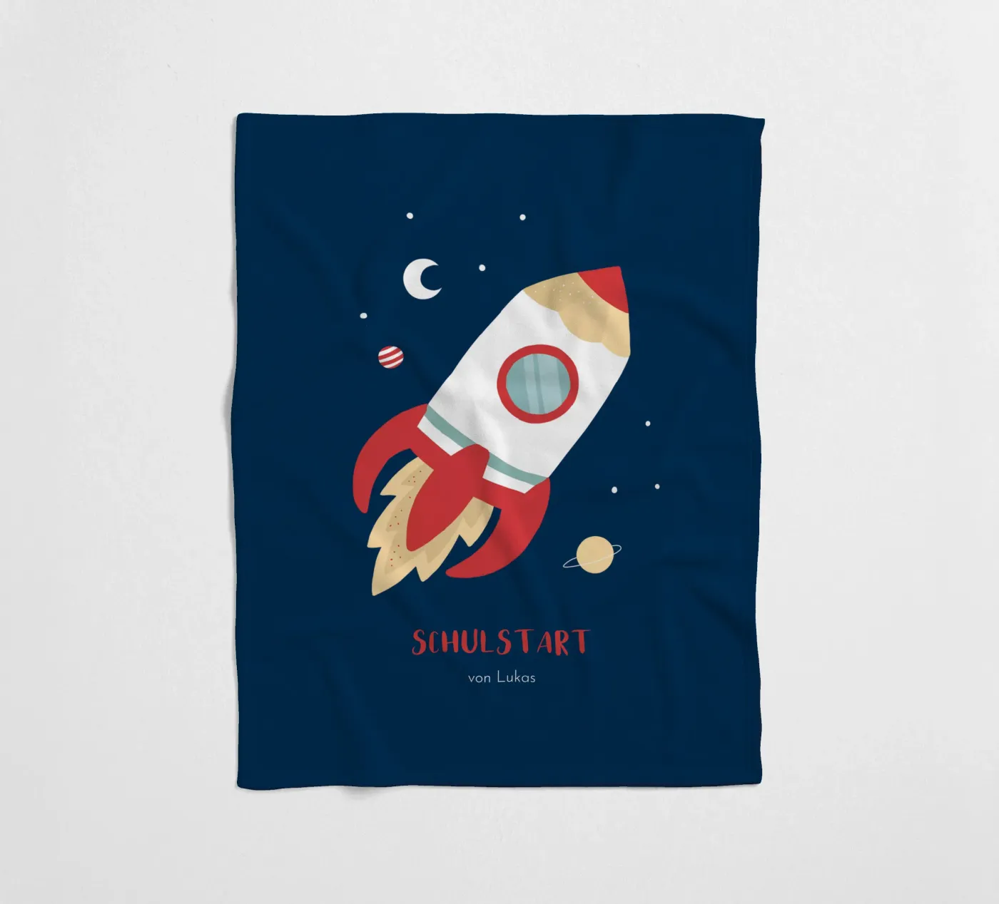 Rakete Fleecedecke von Kartenliebe