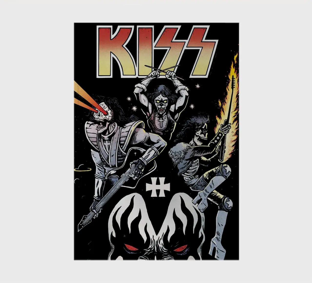 Groupe de rock Kiss Art carnet de notes de music soul