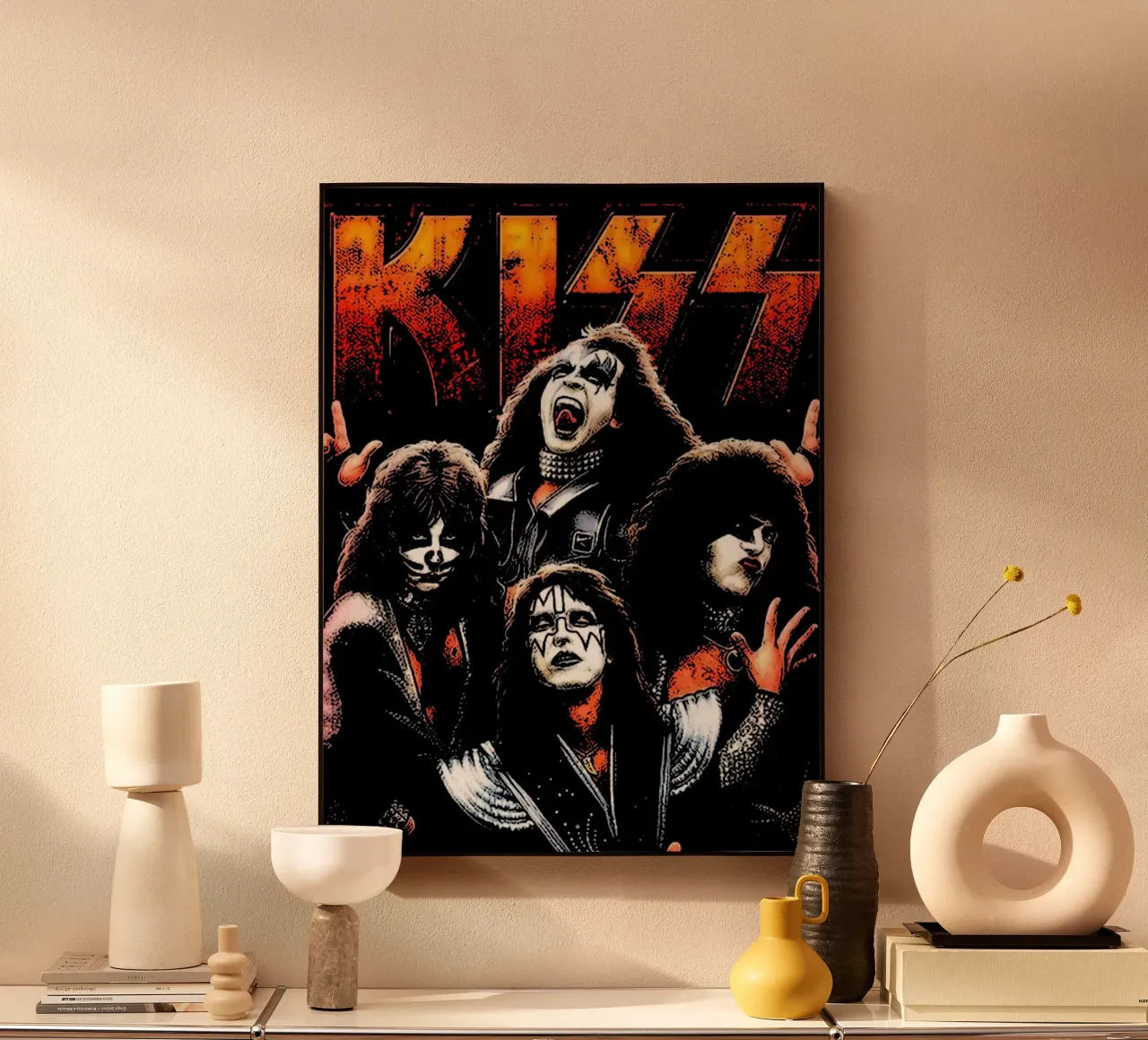 Kiss rock band 1 Art alu-dibond by music soul