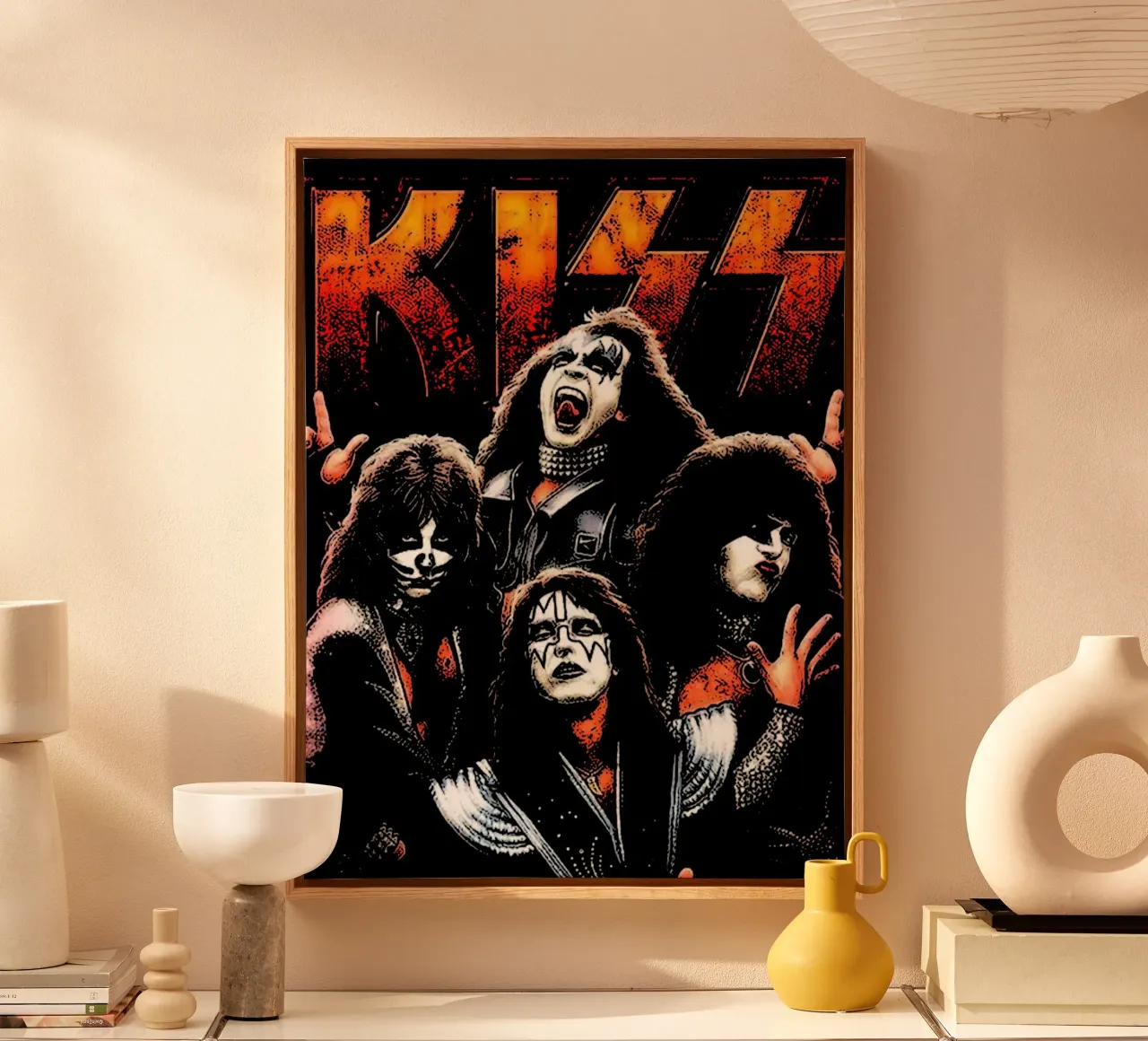 Kiss rock band 1 Art canvas by music soul