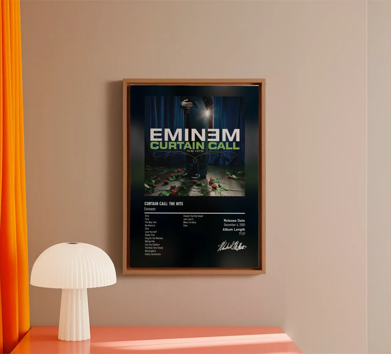 Curtain Call The Hits (2005) Eminem canvas met Baklijst van DGUnder