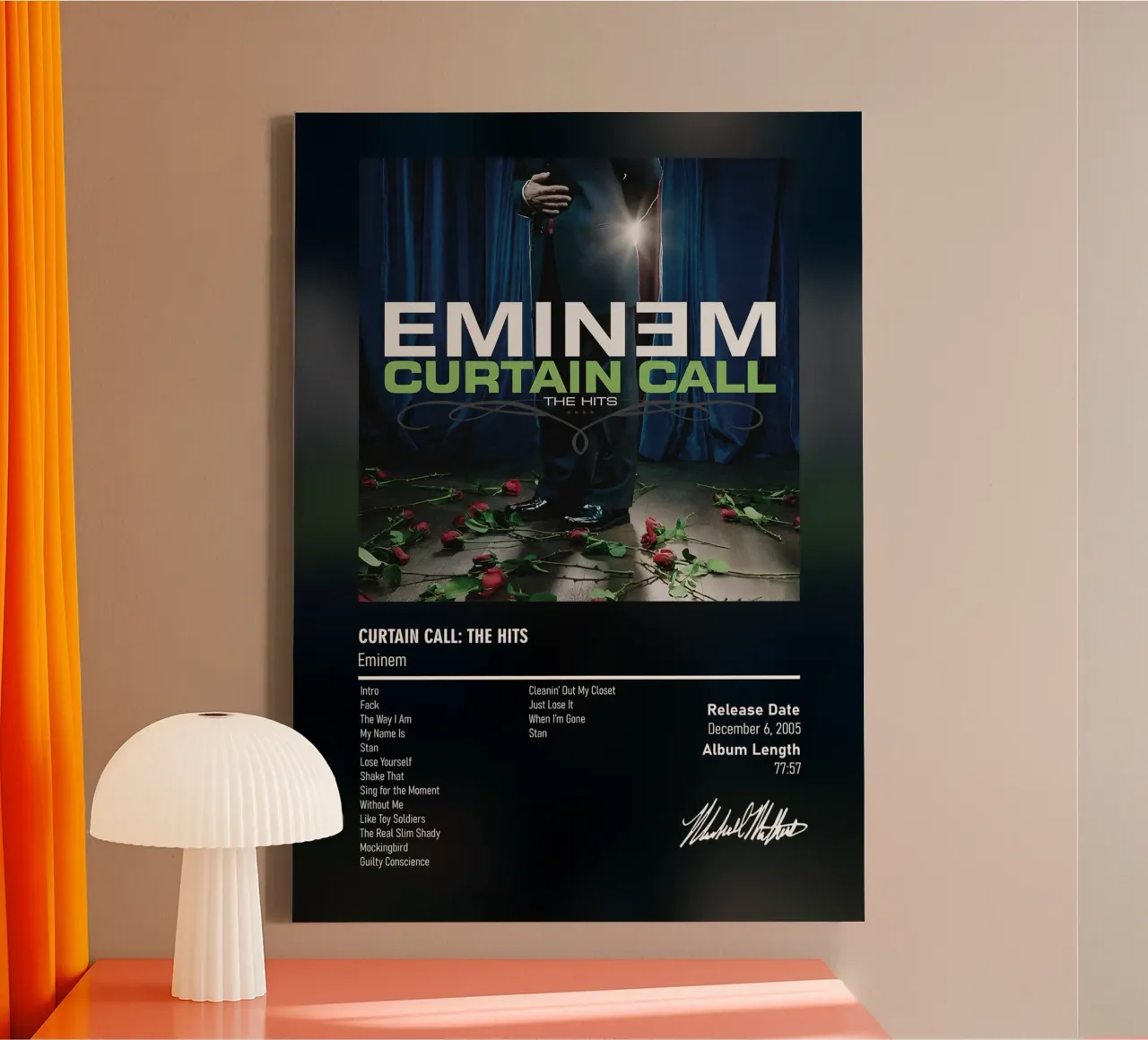 Curtain Call The Hits (2005) Eminem canvas met Baklijst van DGUnder