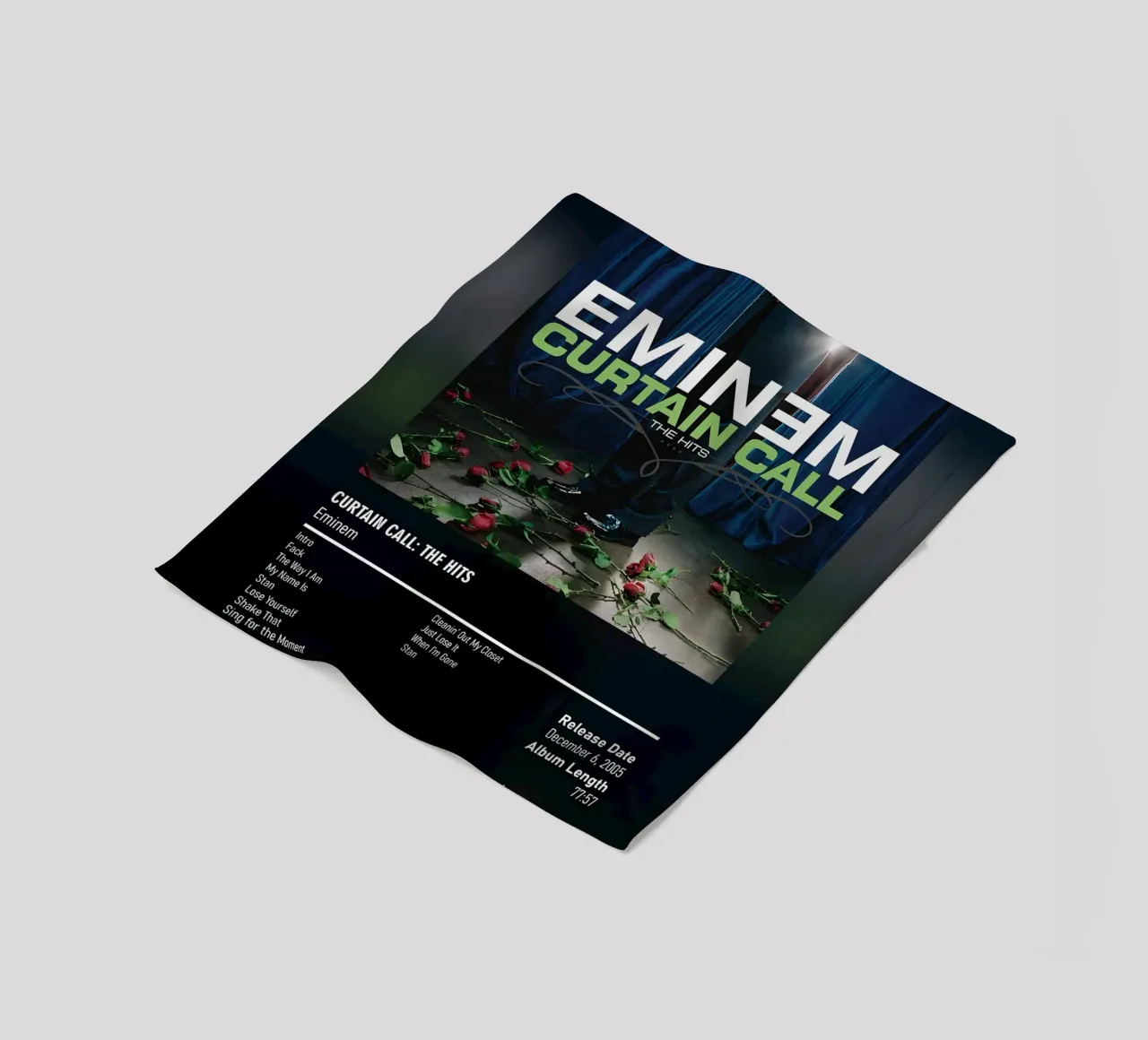 Curtain Call The Hits (2005) Eminem fleece blanket by DGUnder