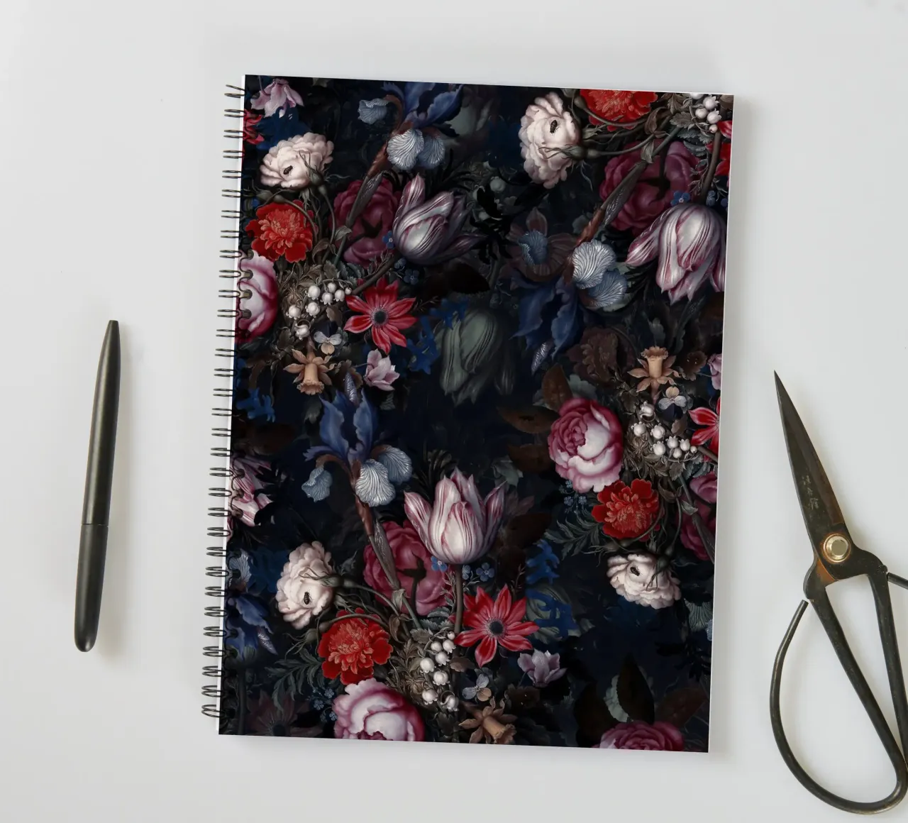 Midnight Forest VI cuaderno de espiral de burcukorkmazyurek