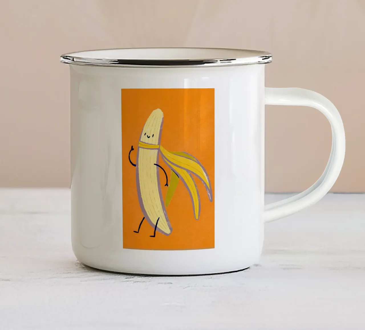 Eroe della banana tazza in smalto da KidzStudio