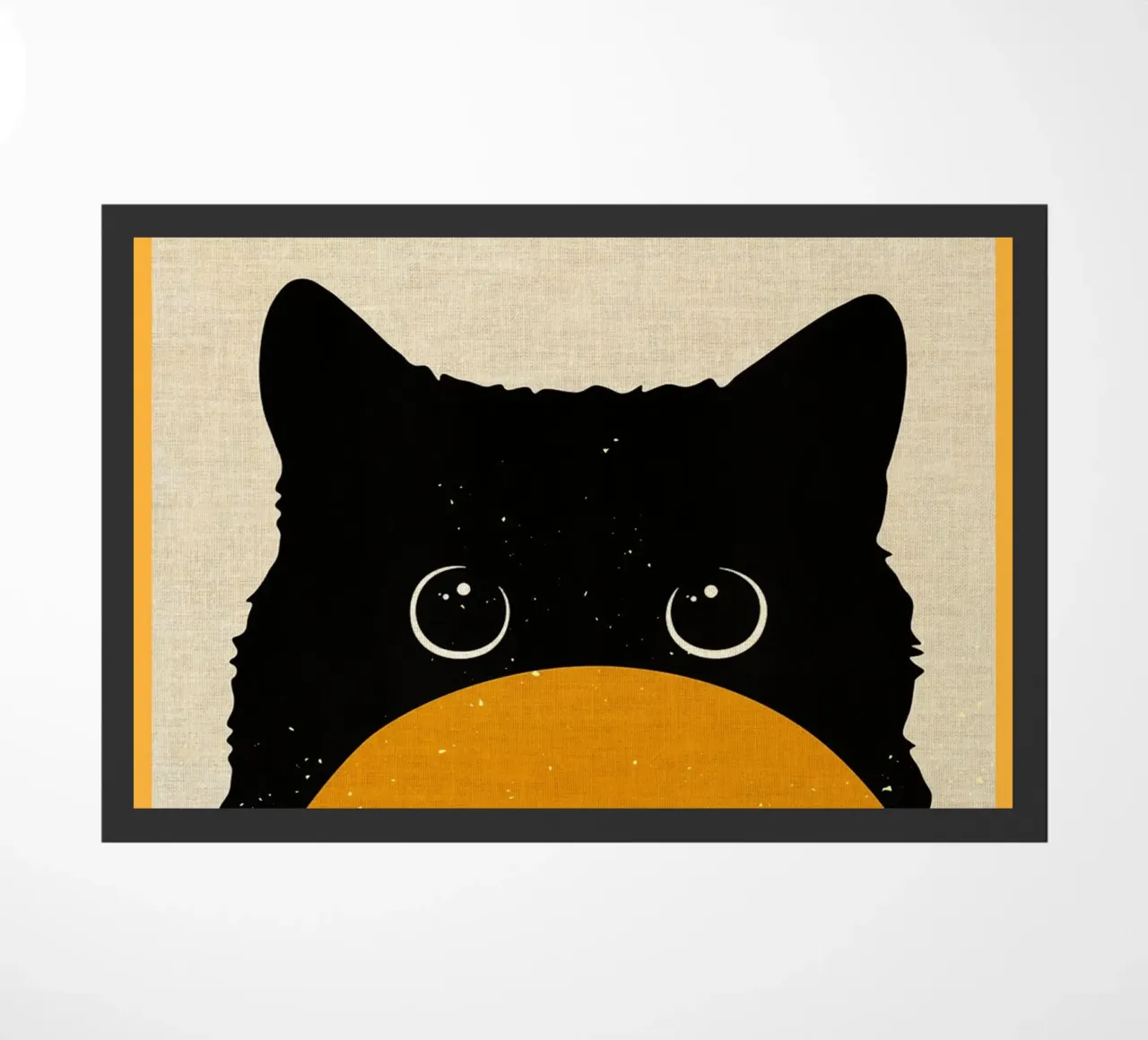 Curious cat doormat by Adam Bican