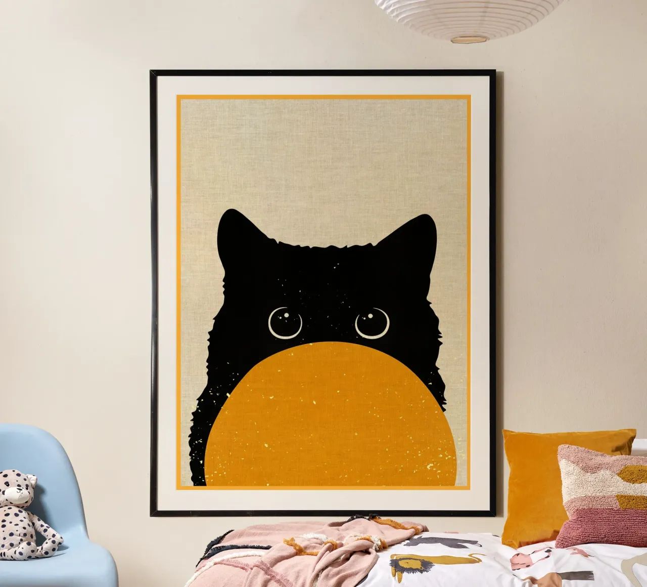 Curious cat poster by Adam Bican