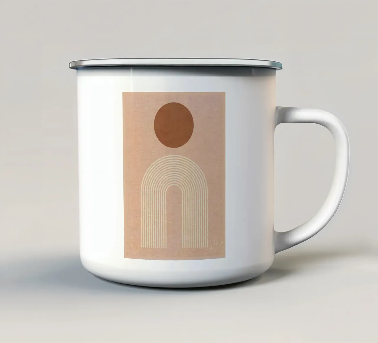Cerchi e linee 1 tazza in smalto da Adam Bican