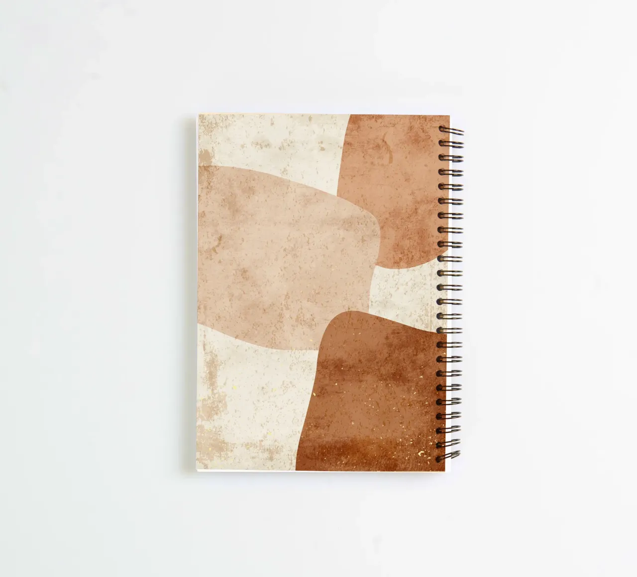 Abstract Shapes in Earthy Tones spiral notebook by Adam Bican
