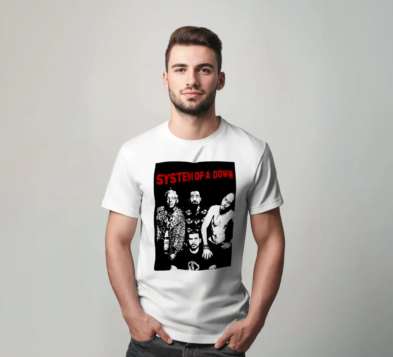 System Of A Down Arte t-shirt da music soul