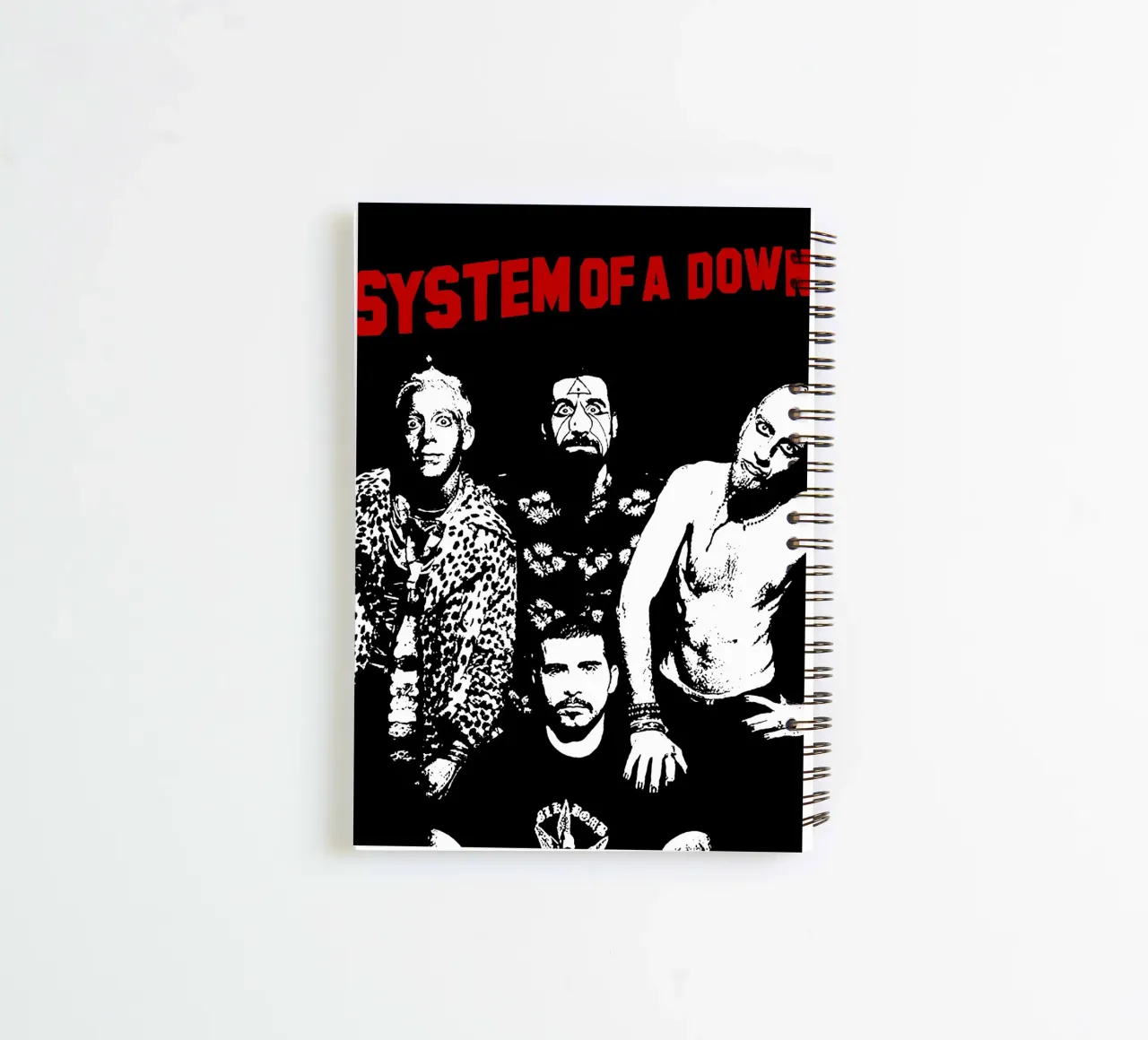 System Of A Down Art spiral notebook by music soul