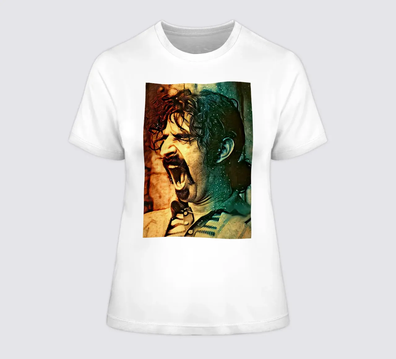 Frank Zappa women's fitted t-shirt by Lembayung art