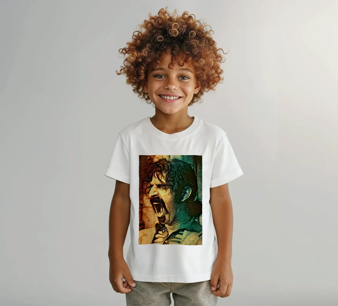 Frank Zappa kids t-shirt by Lembayung art