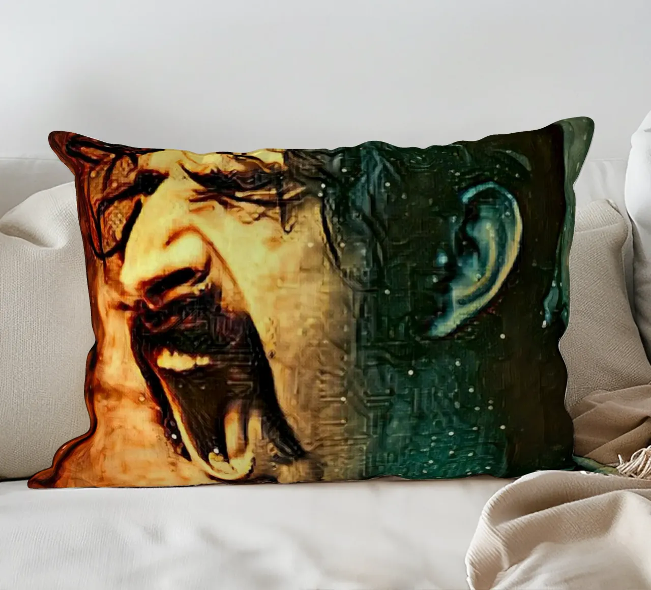 Frank Zappa cuscino da Lembayung art