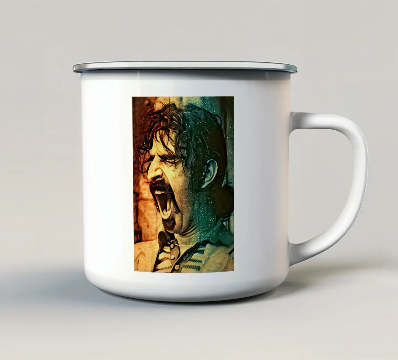 Frank Zappa tazza in smalto da Lembayung art