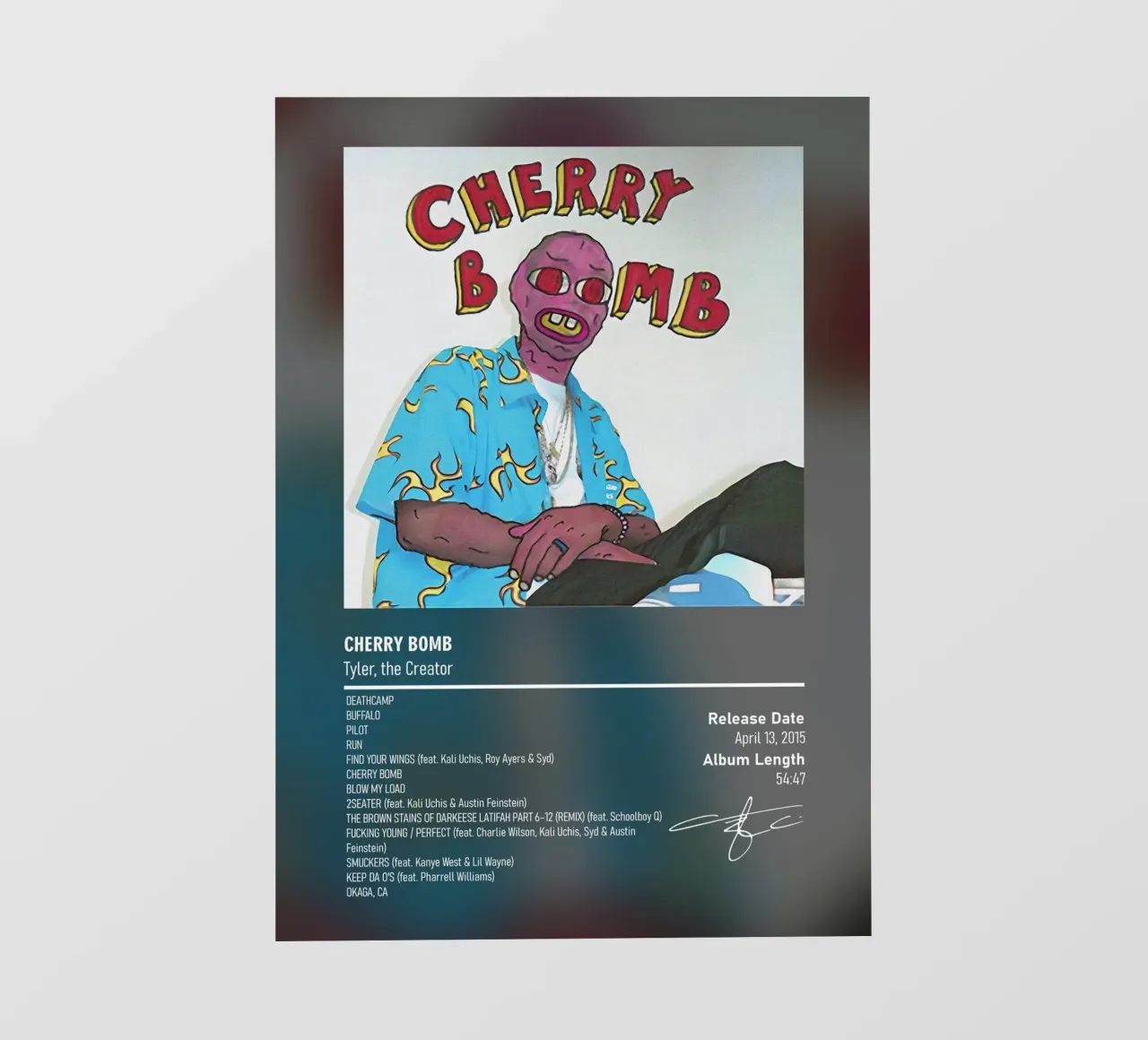 Cherry Bomb By Tyler, the Creator pellicola backlit da DGUnder