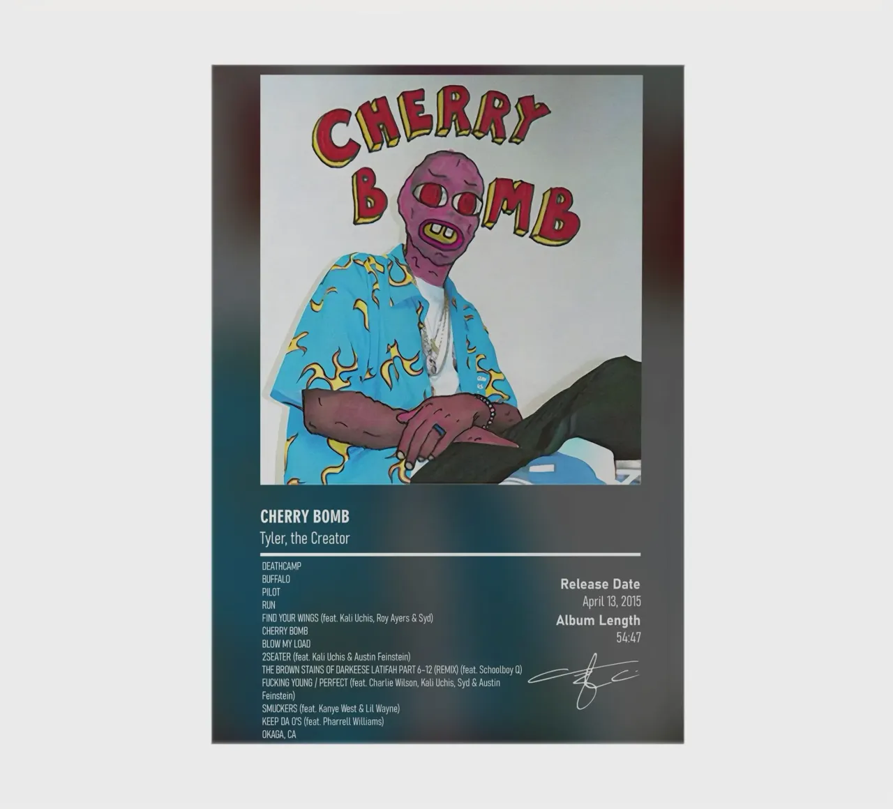 Cherry Bomb By Tyler, the Creator notebook by DGUnder
