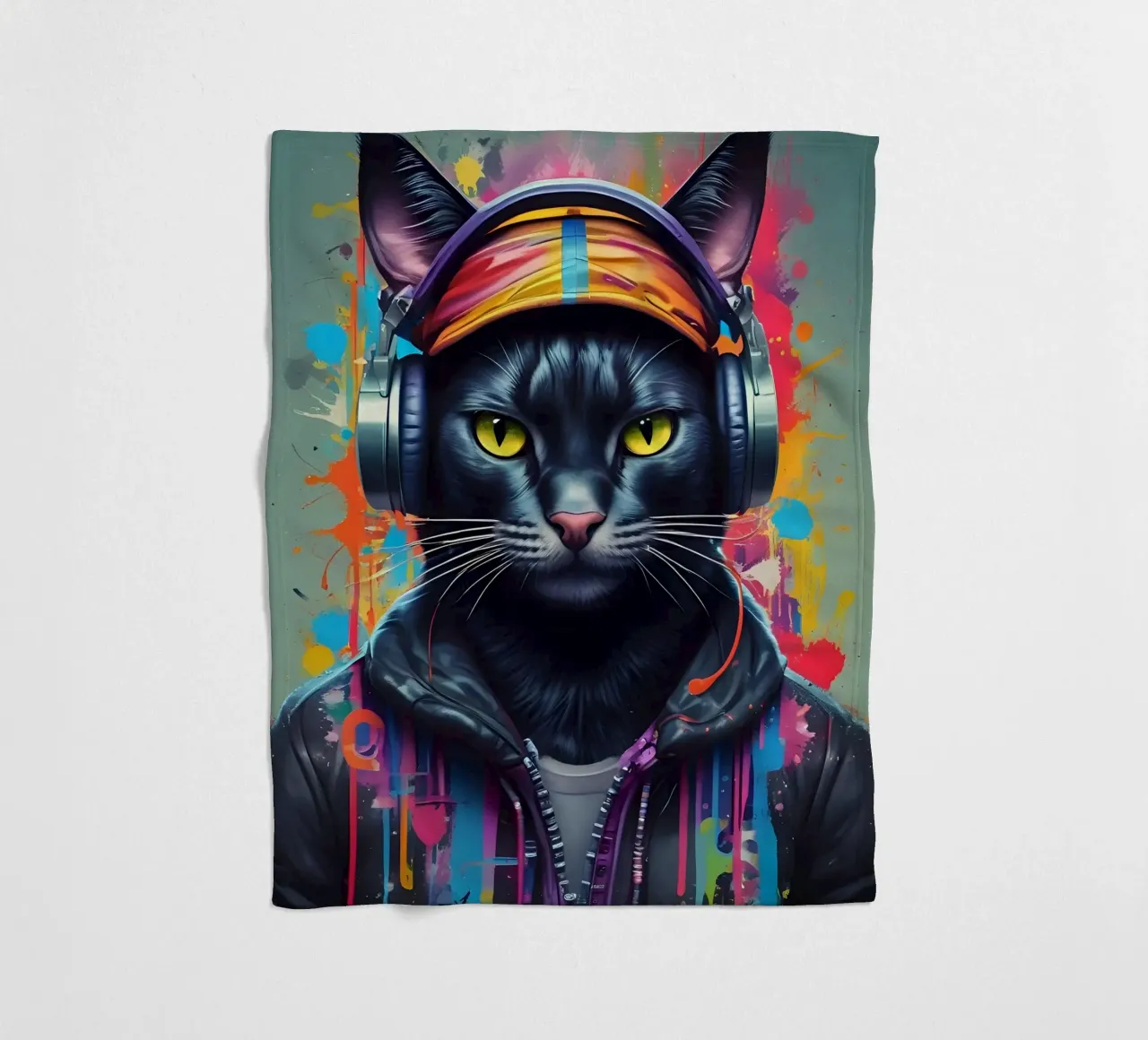 Musica del gatto nero coperta in pile da MakArena