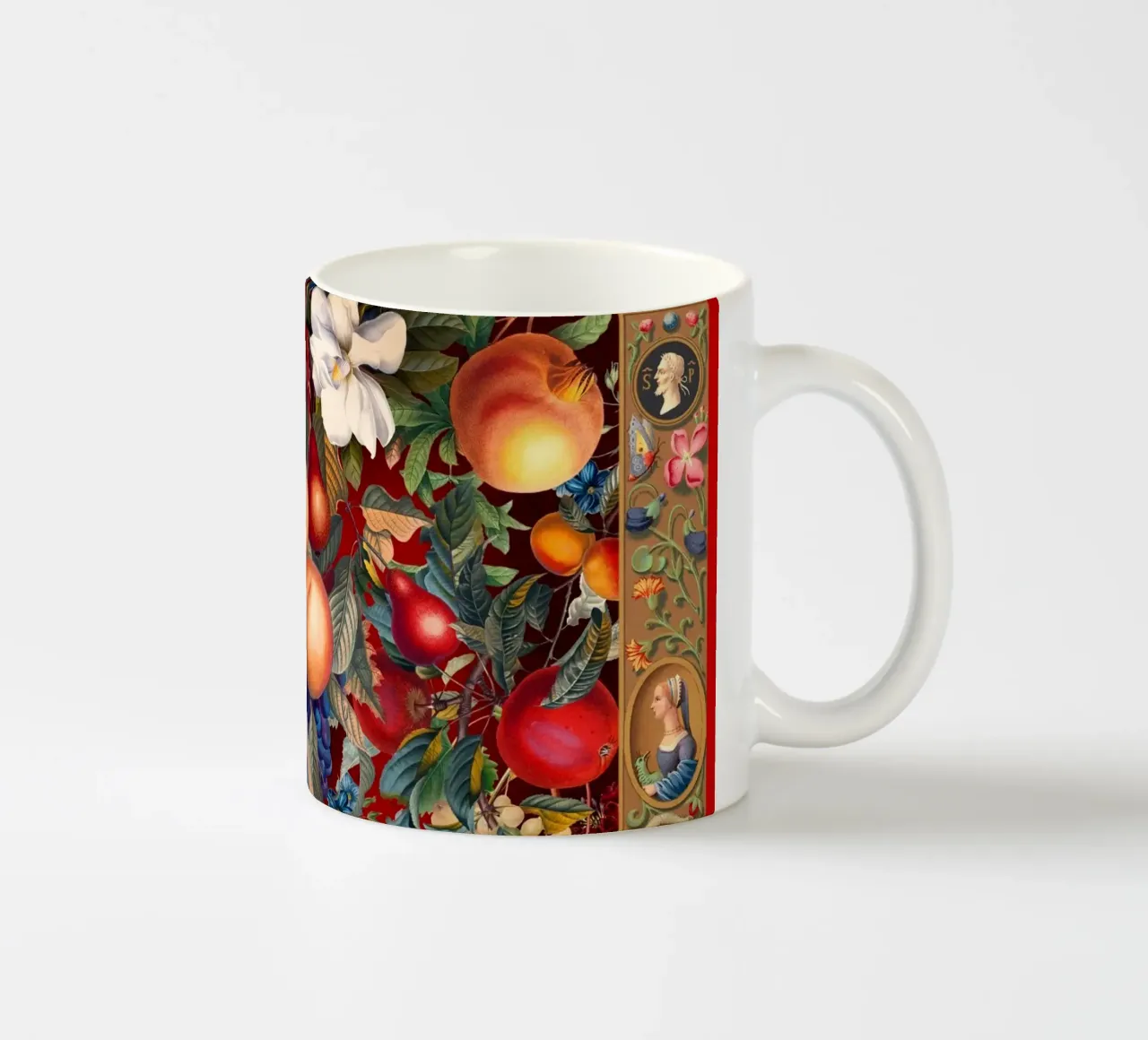 Vintage Fruit Pattern VII tazza in ceramica da burcukorkmazyurek