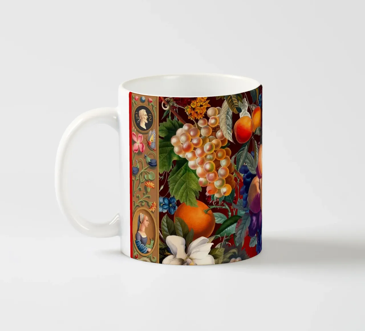 Vintage Fruit Pattern VII tazza in ceramica da burcukorkmazyurek